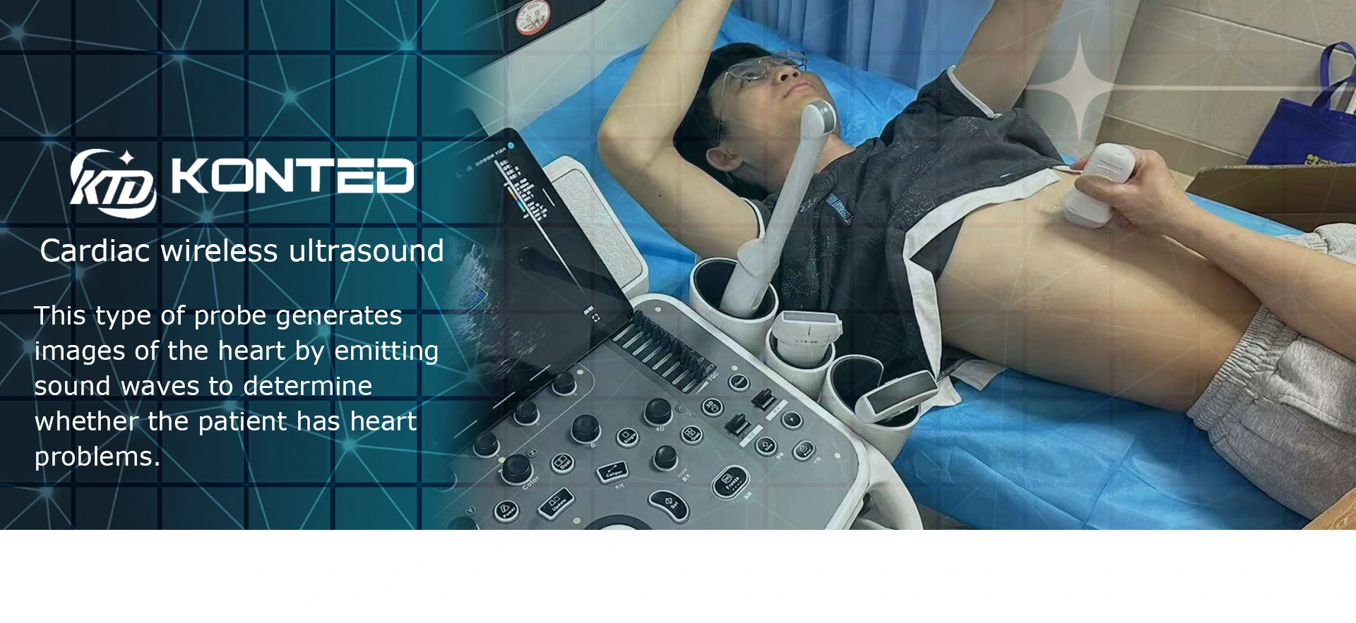 Cardiac wireless ultrasound